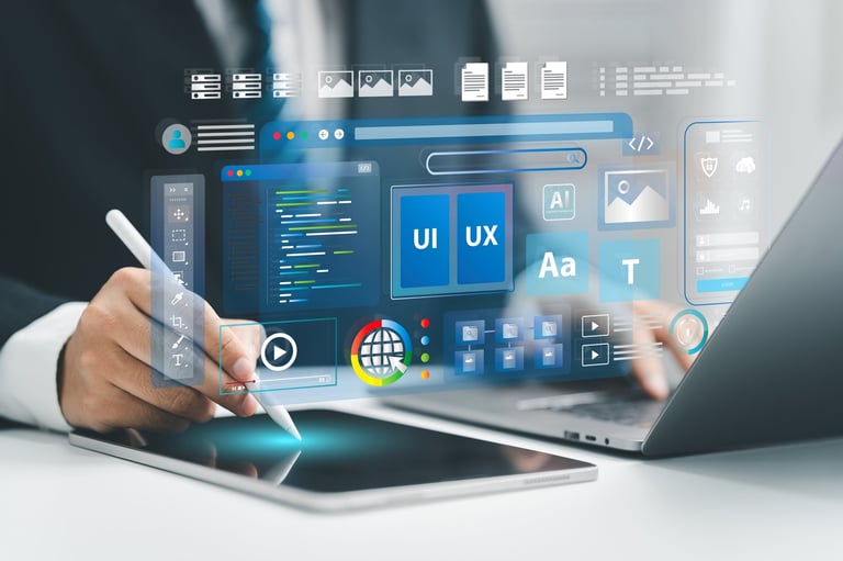Web developer creating professional websites